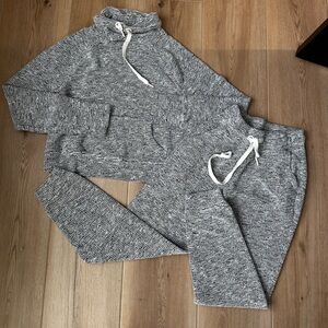 Offline by Aerie Black and White Jogger Set